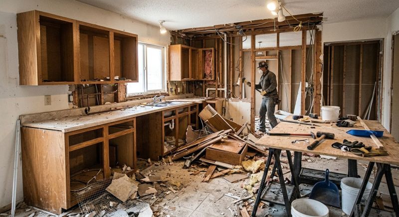 Kitchen Wall Demolition in Frederick, MD