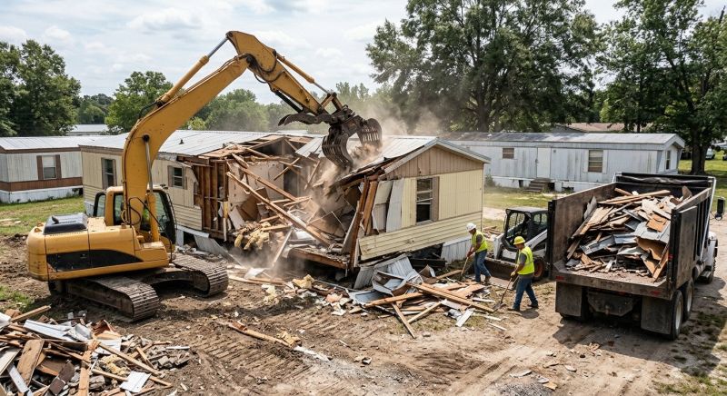 Mobile Home Demolition in Katy, TX